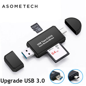 Upgrade Card Reader USB 3.0 &Type C SD Micro SD TF Smart Memory Card Reader Adaptor For Macbook Pro Laptop PC Notebook Connector