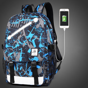Universal PC Laptop Bag For Macbook Air Pro Retina 11 12 13 14 15 15.6 Luminous Notebook Bag External USB Charge Laptop Backpack