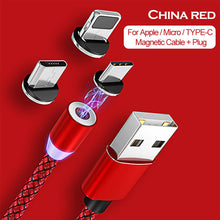 Load image into Gallery viewer, Magnetic LED Fast Charging USB Cable For iphone 6 6s 7 8 XS X Charger Cord For Samsung s9/10 Type C Micro USB Phone charge cable